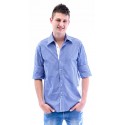 Camisa masculina estampa azul